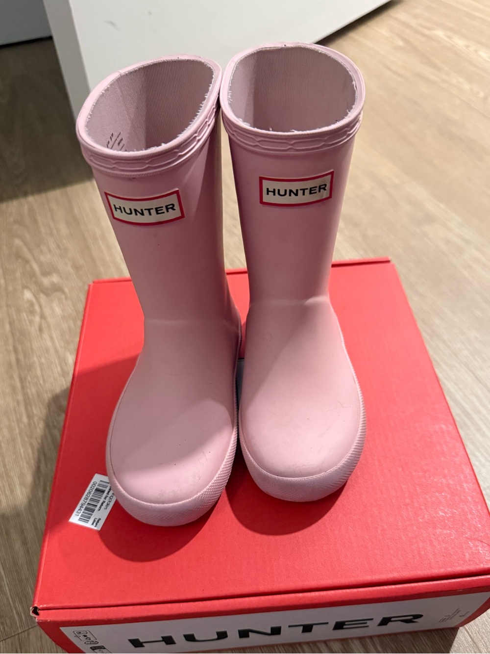 Hunter Girls' Light Pink Rain Boots
